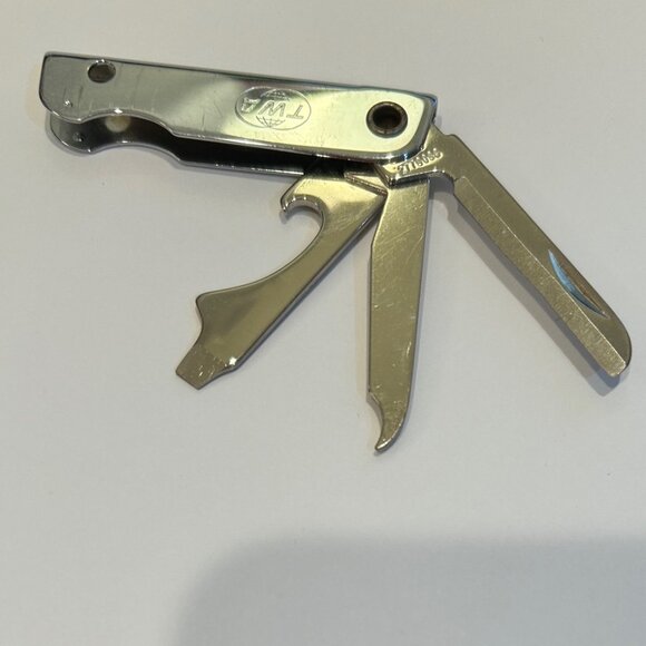 TWA Pocketknife Small Silvertone VINTAGE - Picture 9 of 11
